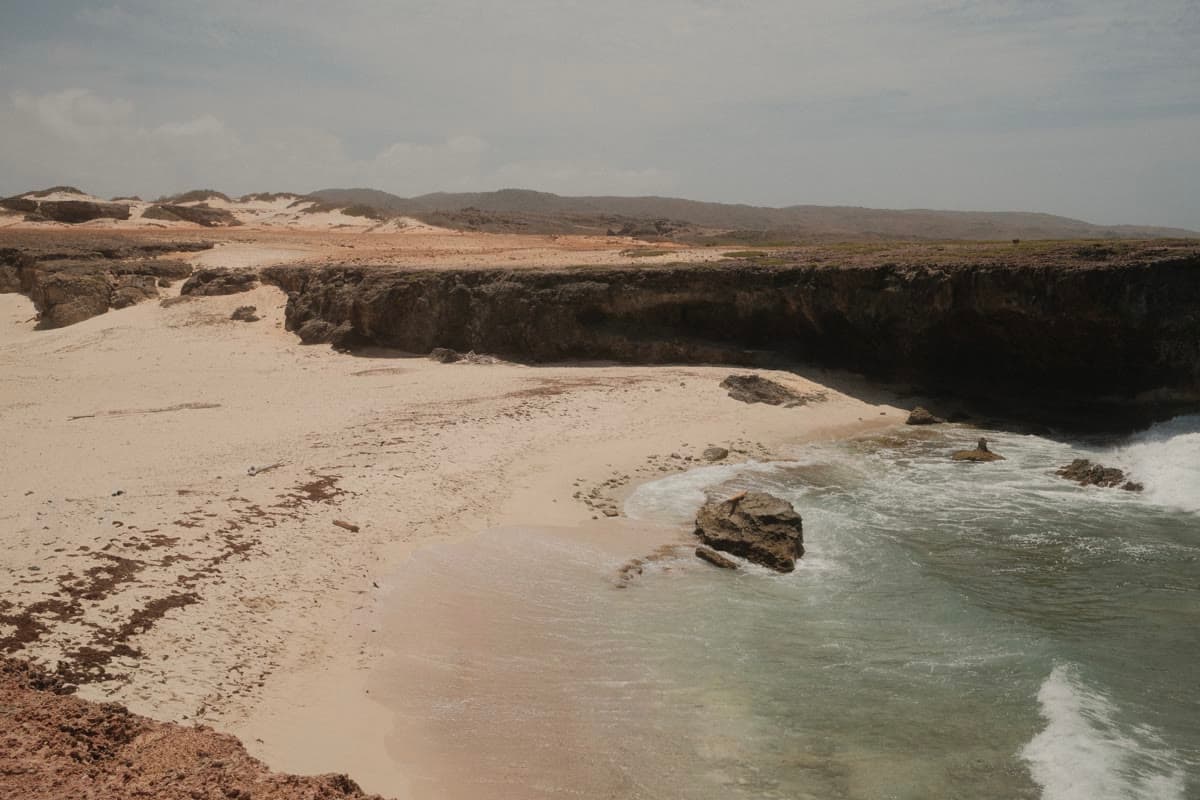 An empty stretch of coastline